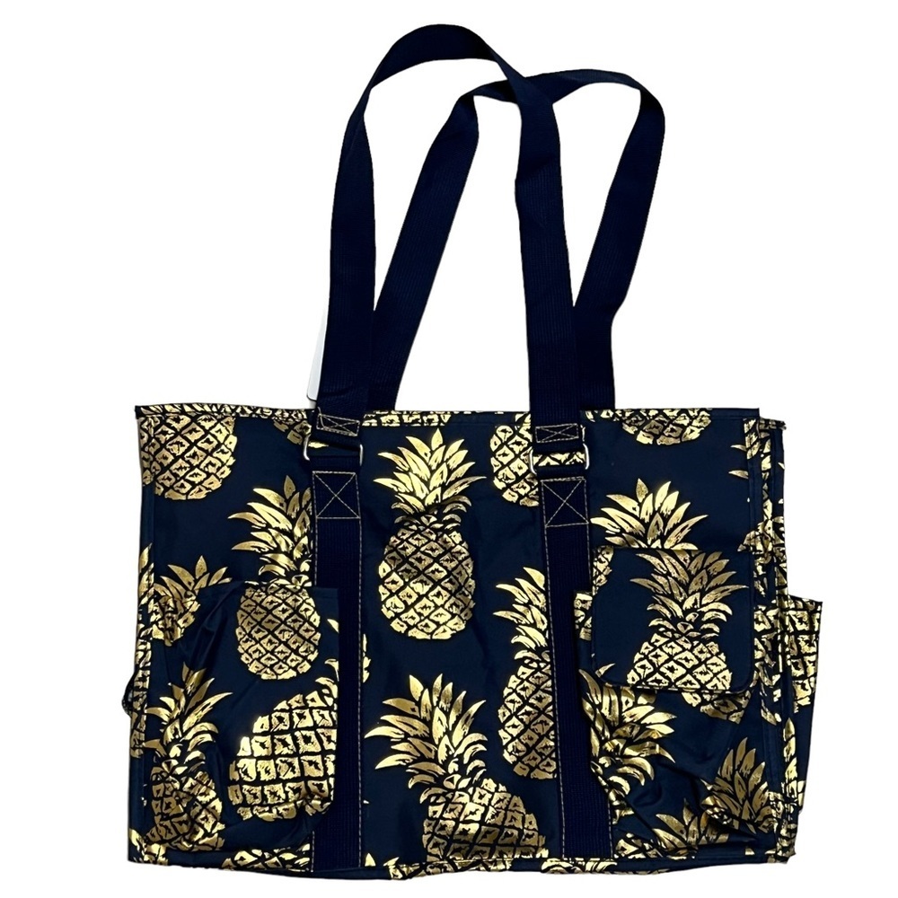 NGIL Large Metallic Gold Pineapple Tote NWT